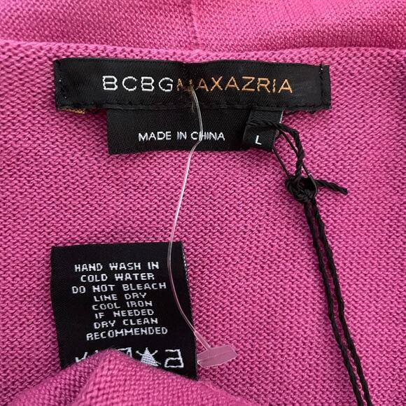 BCBGMaxazria open front belted cardigan long sweater large SP2 9001 - Picture 7 of 12